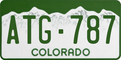 CO license plate ATG787