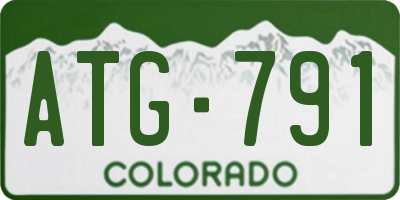 CO license plate ATG791