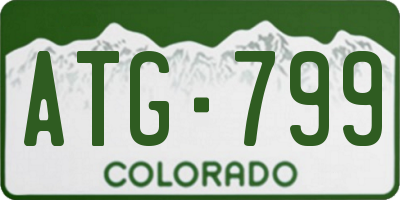 CO license plate ATG799