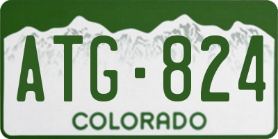 CO license plate ATG824