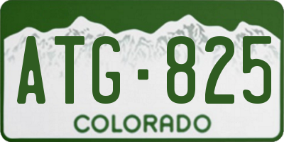 CO license plate ATG825