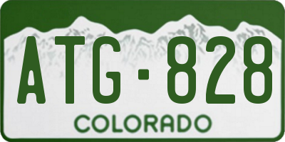 CO license plate ATG828