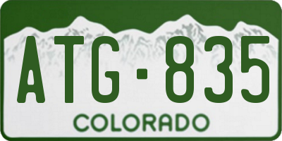 CO license plate ATG835