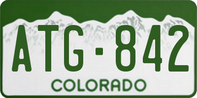 CO license plate ATG842