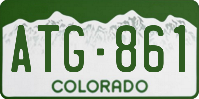 CO license plate ATG861
