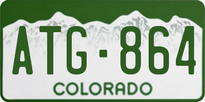 CO license plate ATG864