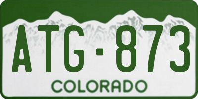 CO license plate ATG873