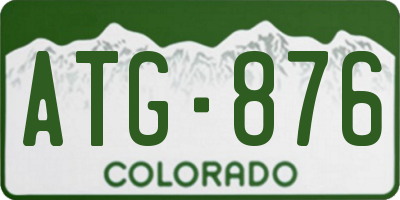 CO license plate ATG876