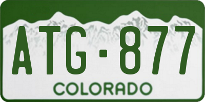 CO license plate ATG877