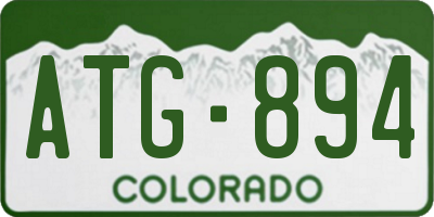 CO license plate ATG894