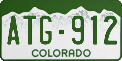 CO license plate ATG912