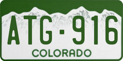 CO license plate ATG916