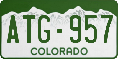 CO license plate ATG957