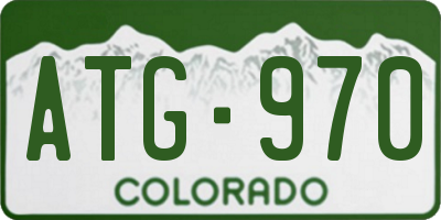 CO license plate ATG970