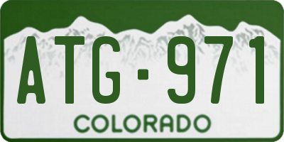 CO license plate ATG971