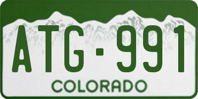 CO license plate ATG991