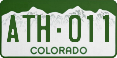 CO license plate ATH011