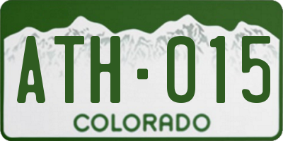CO license plate ATH015