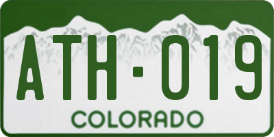 CO license plate ATH019