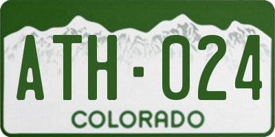 CO license plate ATH024