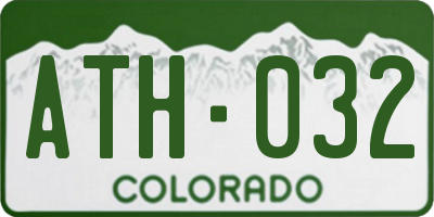 CO license plate ATH032
