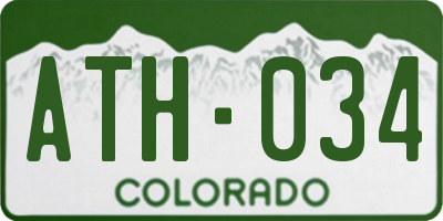 CO license plate ATH034