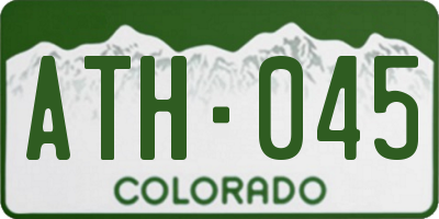 CO license plate ATH045