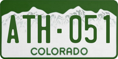 CO license plate ATH051
