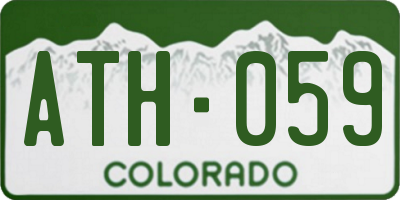 CO license plate ATH059