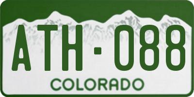 CO license plate ATH088