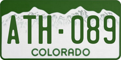 CO license plate ATH089