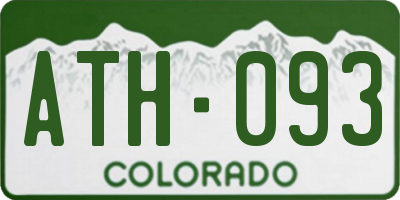 CO license plate ATH093