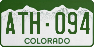 CO license plate ATH094