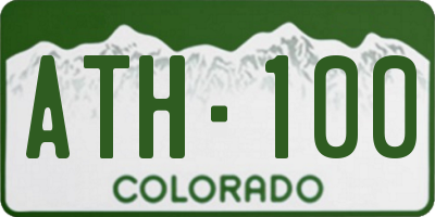 CO license plate ATH100
