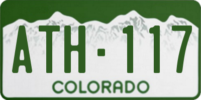 CO license plate ATH117