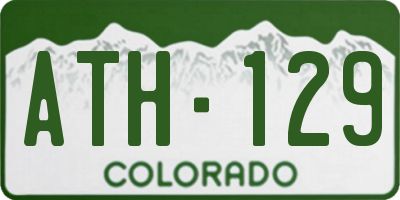 CO license plate ATH129