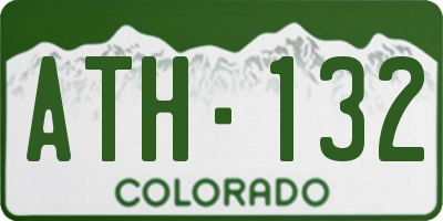 CO license plate ATH132
