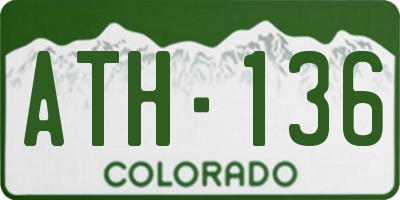CO license plate ATH136
