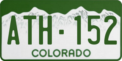 CO license plate ATH152