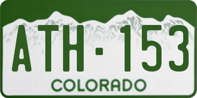 CO license plate ATH153