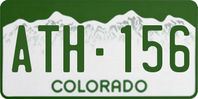 CO license plate ATH156