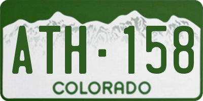 CO license plate ATH158