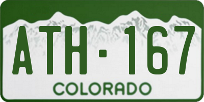 CO license plate ATH167