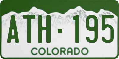 CO license plate ATH195