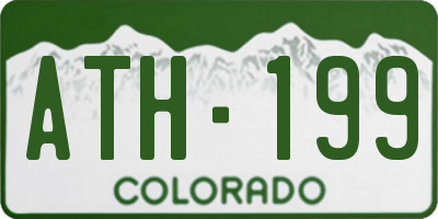 CO license plate ATH199