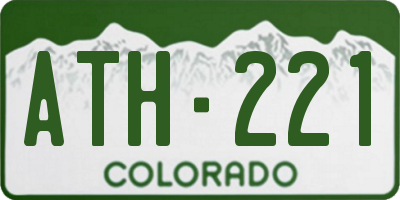 CO license plate ATH221
