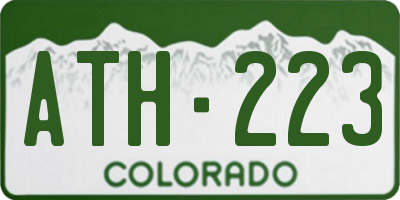 CO license plate ATH223