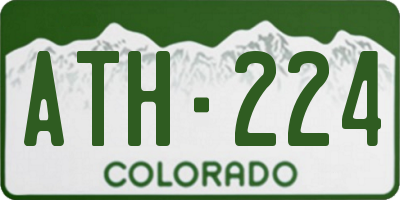 CO license plate ATH224