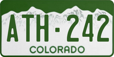 CO license plate ATH242