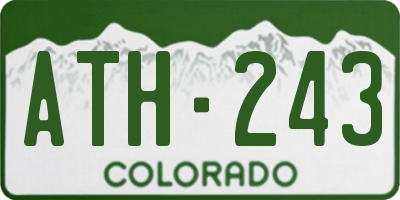 CO license plate ATH243